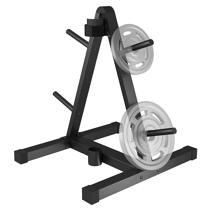 Home Gym Floor - バーベルホルダー付きユニバーサルフロアバーベルウェイトプレートラック、ホームジム収納、スペース効率の高いフィットネス機器