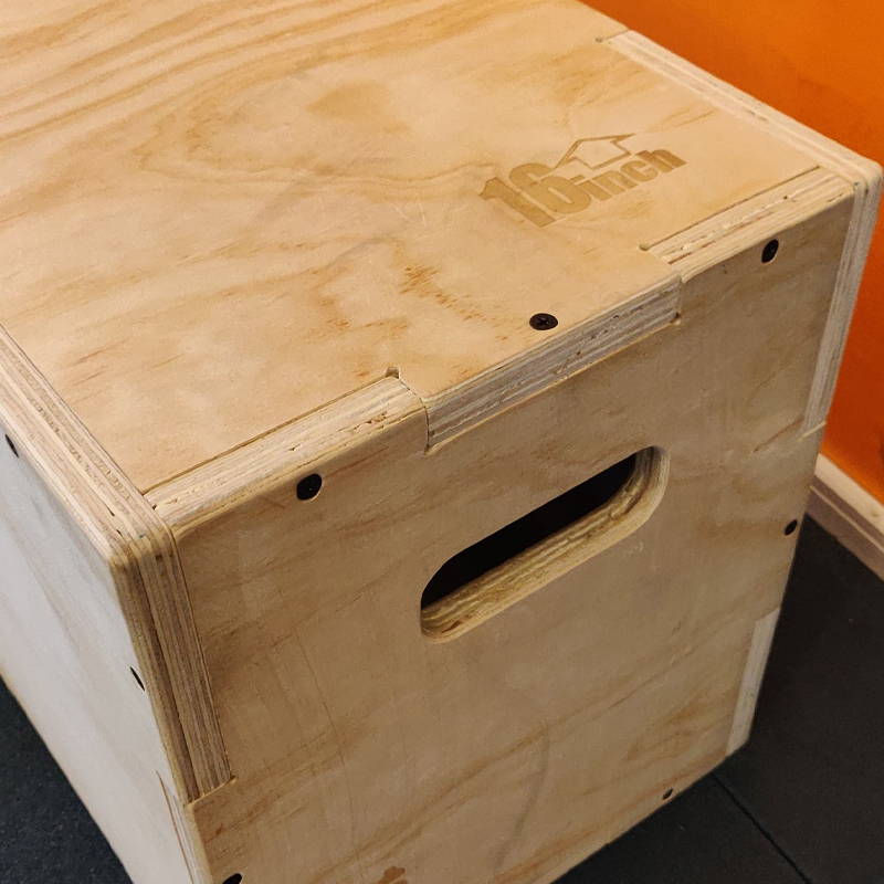 Home Gym In A Box - 3 in 1木製フィットネスプライオメトリックジャンプボックス、ホームジムジャンプトレーニング用、ヘビーデューティーボックス、ボディビルディングスポーツ用品、14×16×20インチ
