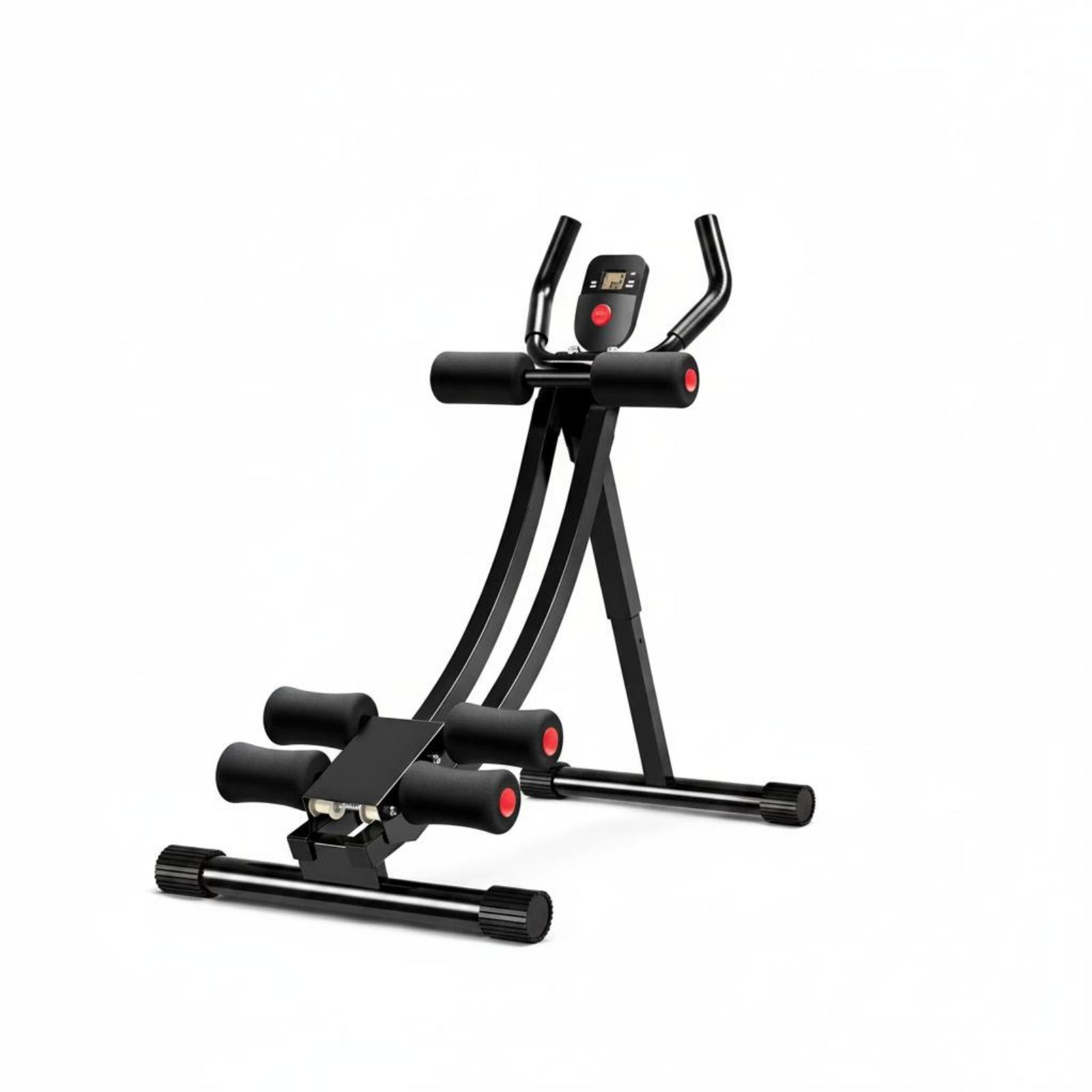 Home Gym Floor - コンパクトな腹筋トレーニングマシン。折りたたみ式で、自宅でのジムトレーニングに最適。床に置いて使用可能。