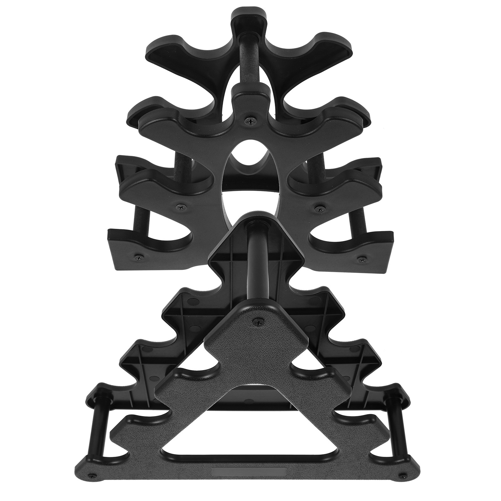 Home Gym Floor - 2個入りPP製ダンベルラック、ホームジム用コンパクト多層ダンベル収納スタンド、安定した転倒防止フロアブラケット、筋力トレーニング用