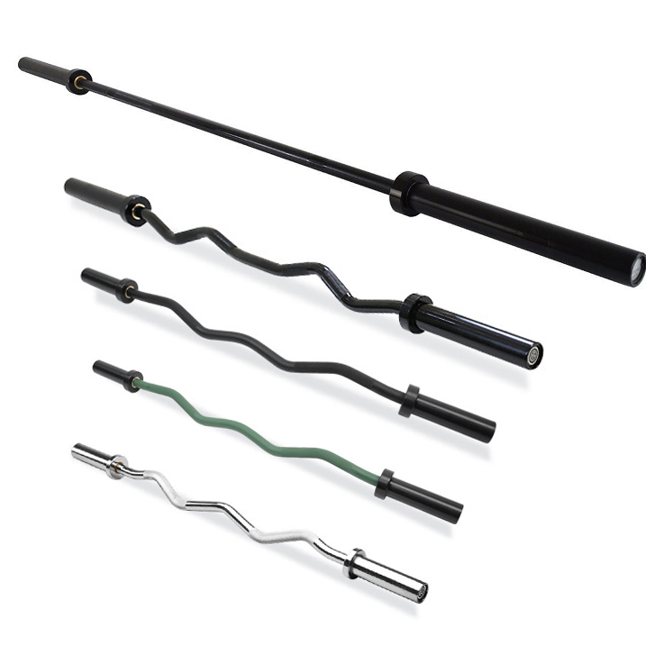 Olympic Barbell 20Kg - プロ仕様 2インチ穴径 ブラック亜鉛メッキ バーベル 20kg ウェイトリフティングバー