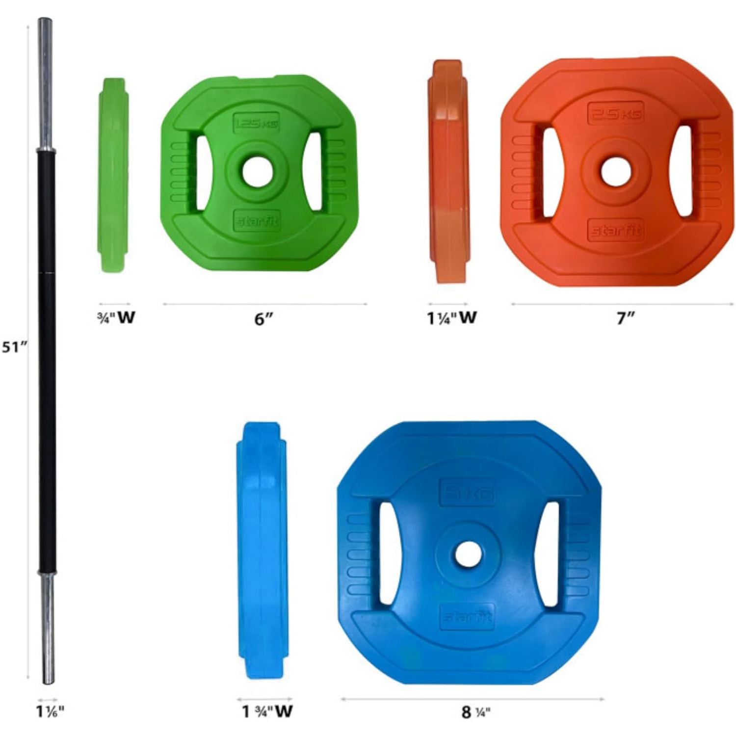 40ポンド/20キロ調整可能バーベルディスク、フリーウェイト - Olympic Barbell 20Kg のレビューと価格
