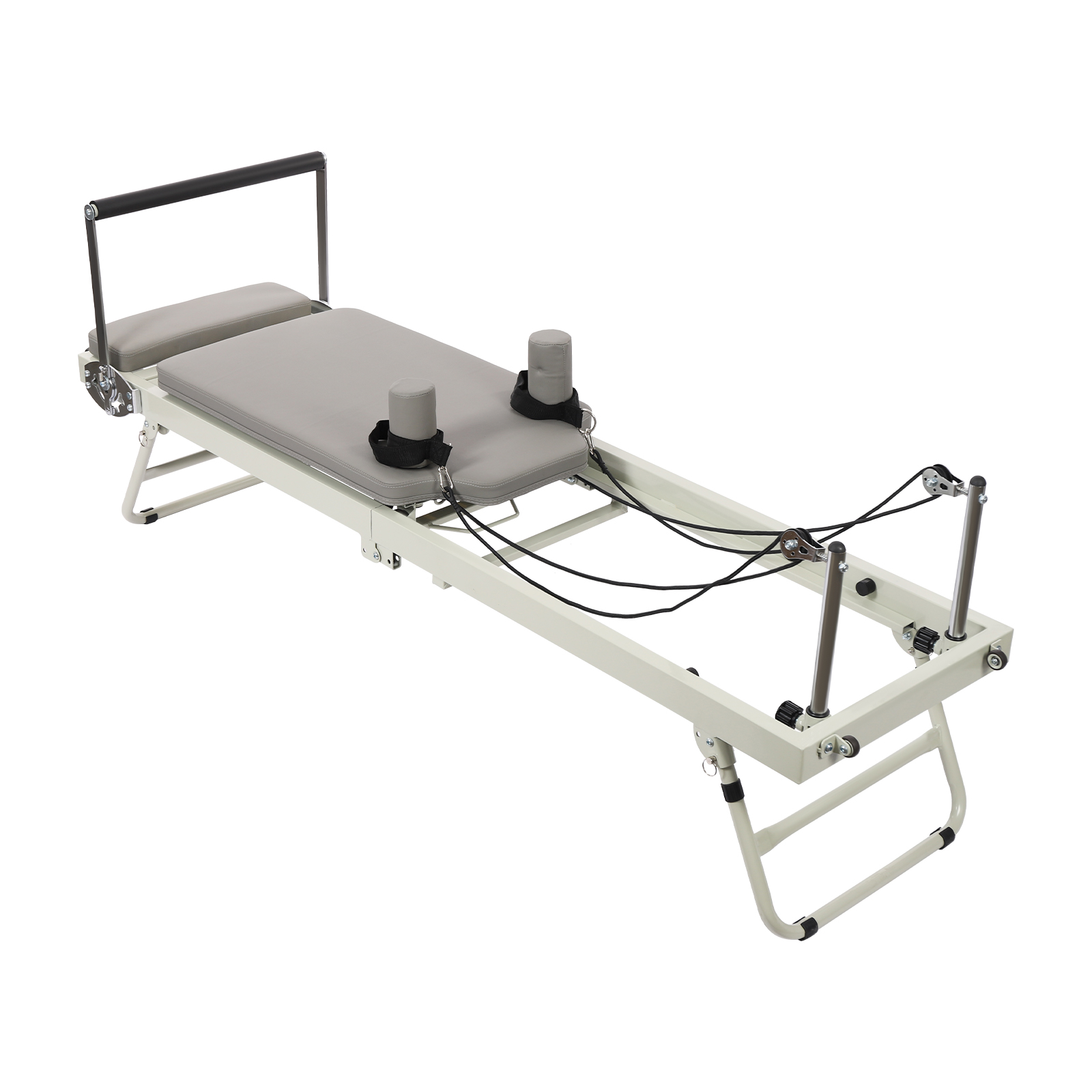 グレーのモダンな折りたたみ式ピラティス機器 ディップスタンド - Home Gym Training Program のレビューと価格