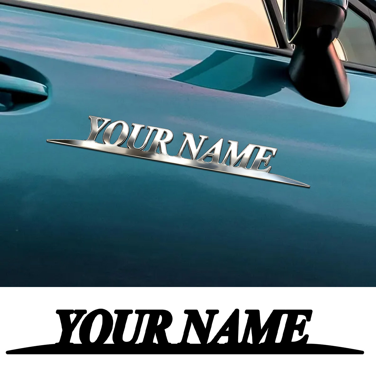 メタル製のおしゃれな「YOUR NAME」ステッカー、カスタ - Weight Plate Bumper のレビューと価格