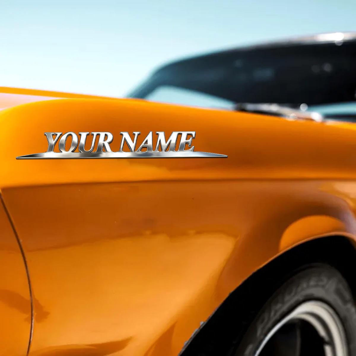 メタル製のおしゃれな「YOUR NAME」ステッカー、カスタ - Weight Plate Bumper のレビューと価格