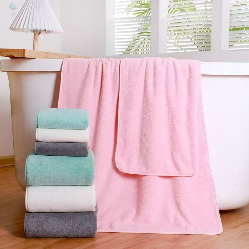 コーラルフリースの厚手のタオルとバスタオルのセット、無地、柔 - Home Gym Kit のレビューと価格