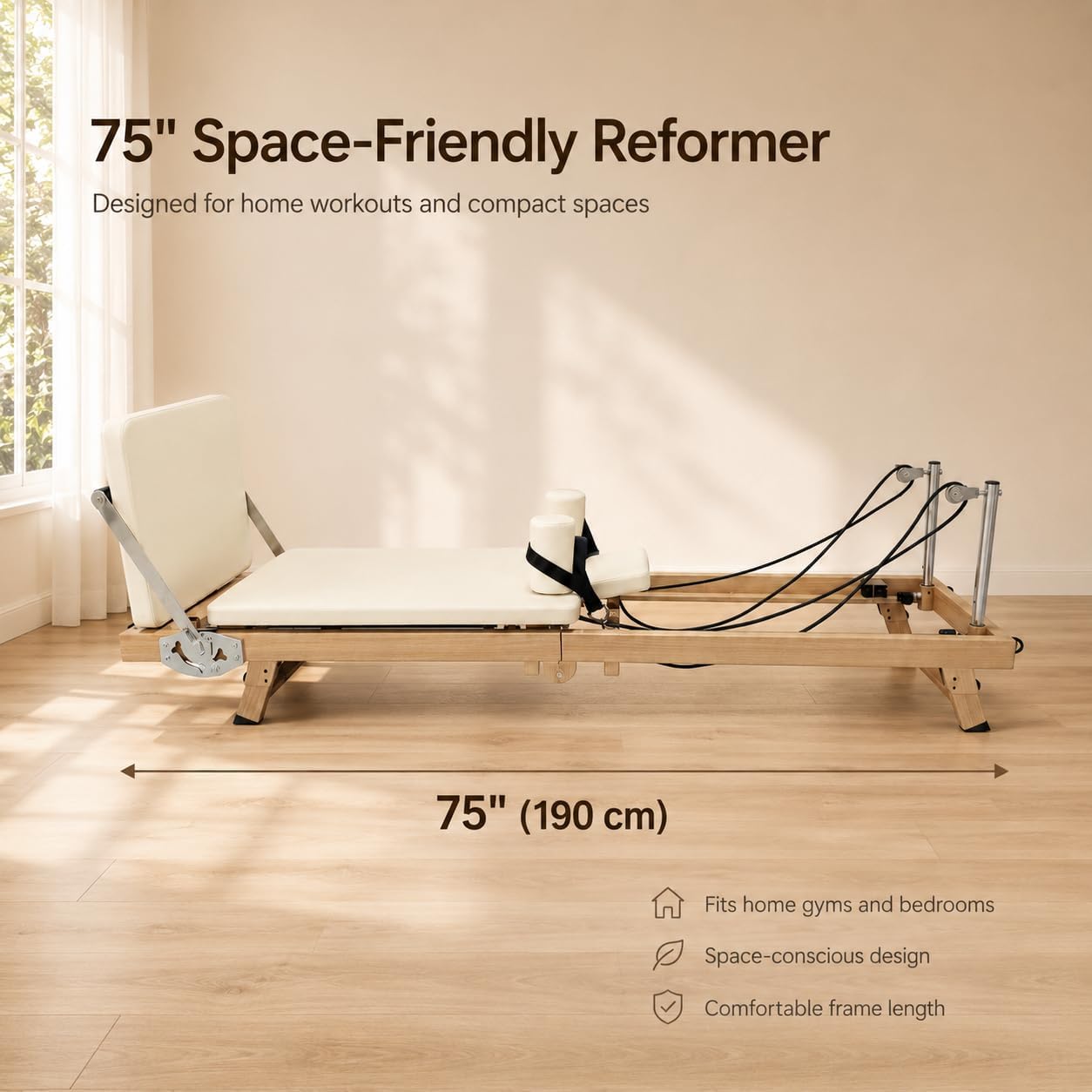 75インチ折りたたみ式ピラティスリフォーマーマシン、デュアル - Home Gym Training Program のレビューと価格