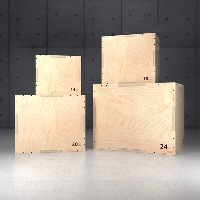 3 in 1木製フィットネスプライオメトリックジャンプボック - Home Gym In A Box のレビューと価格