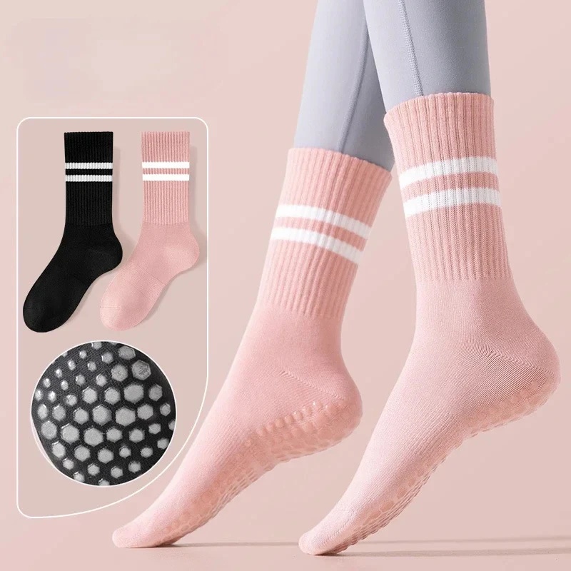 1/2ペアの滑り止めスポーツソックス、女性用プロフェッショナ - Home Gym Floor のレビューと価格