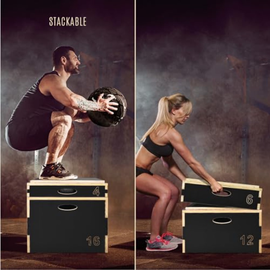 3 in 1木製プライオボックス ジャンプトレーニング ホー - Home Gym In A Box のレビューと価格