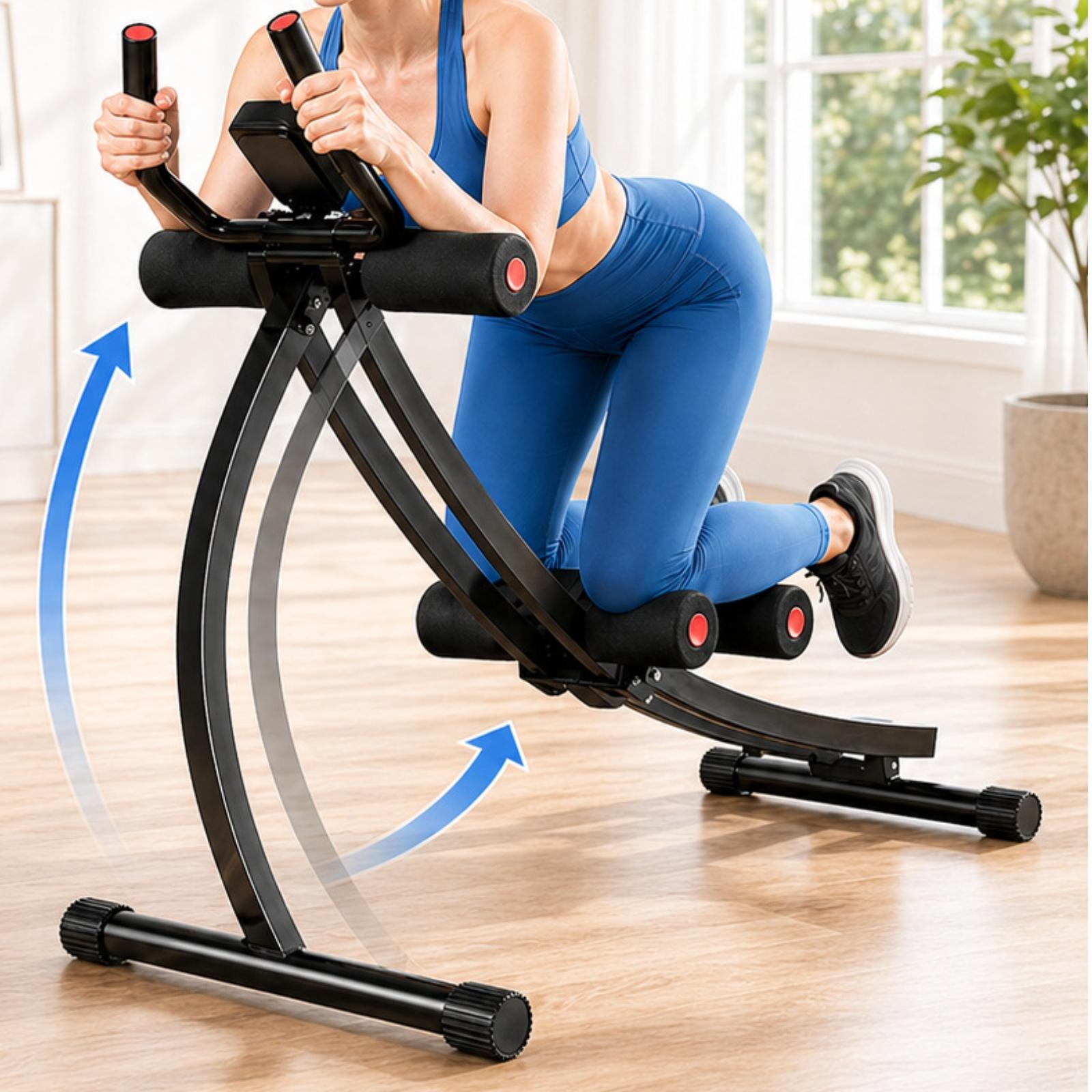 コンパクトな腹筋トレーニングマシン。折りたたみ式で、自宅での - Home Gym Floor のレビューと価格
