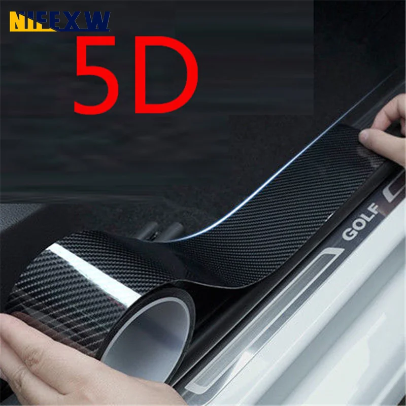 5D カーボンファイバー車のステッカープロテクター車のドアシ - Weight Plate Bumper のレビューと価格