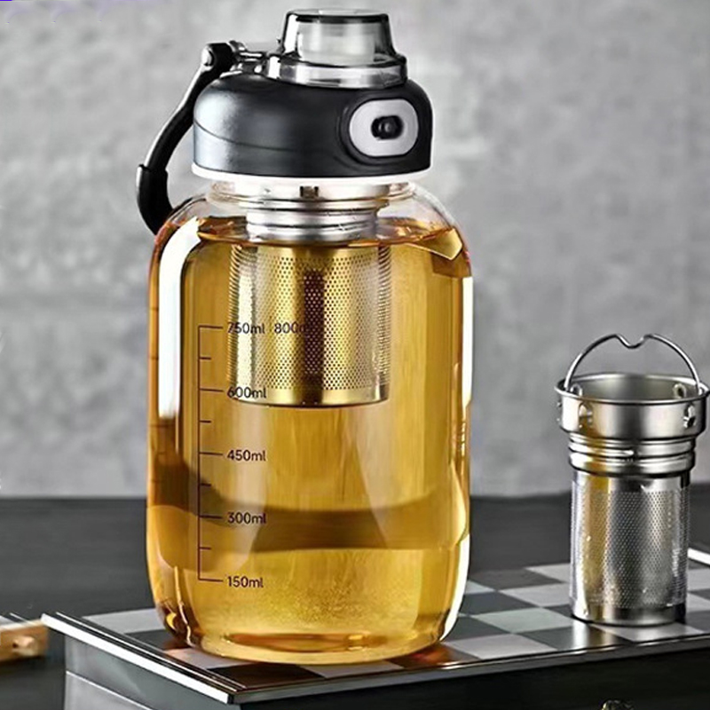 800/2500ml 大型ガラス製ウォーターボトル、ロック式 - Kettler Home Gym のレビューと価格