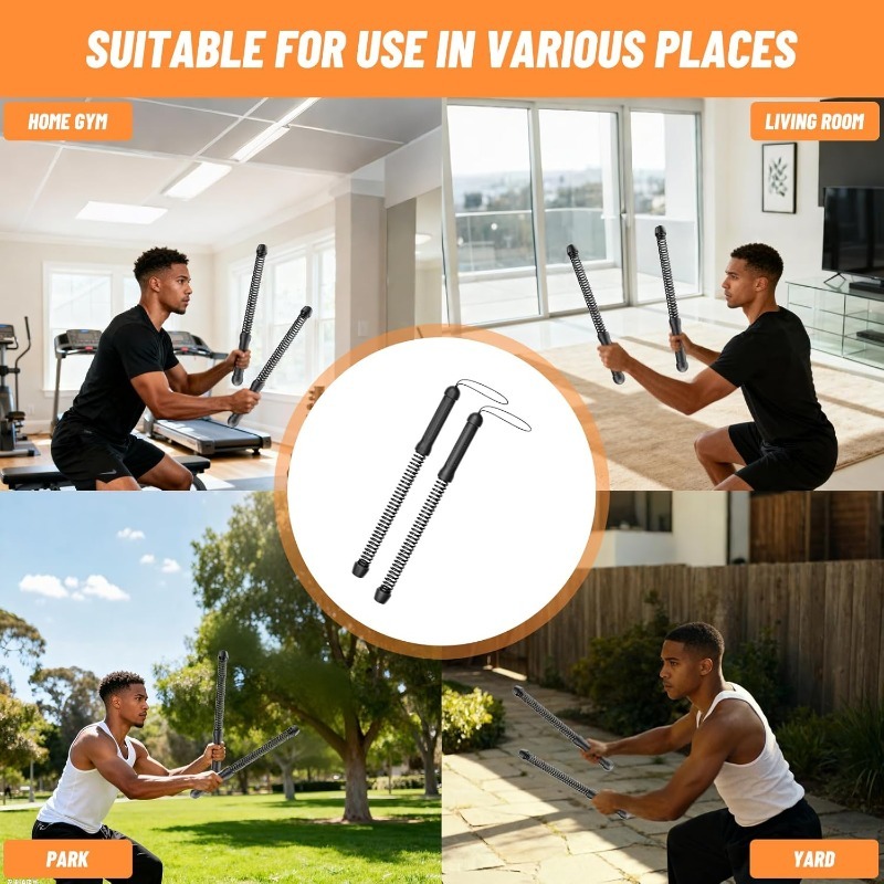 ワイヤレススイングコンバットロープ、2個セット – 腕力強化 - Home Gym Kit のレビューと価格