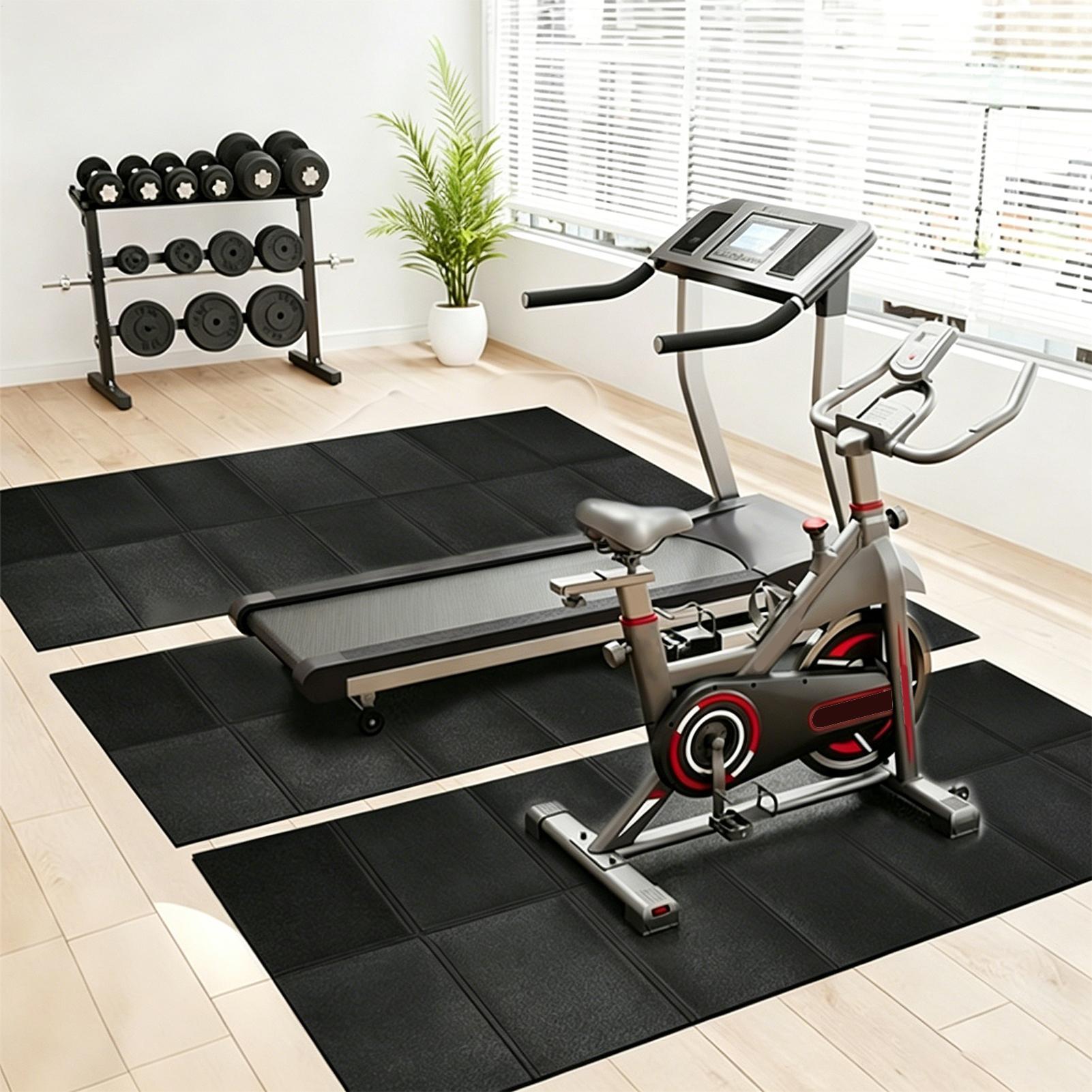 トレッドミルパッド高耐久防水折りたたみ式堅木床用トレッドミル - Home Gym Floor のレビューと価格