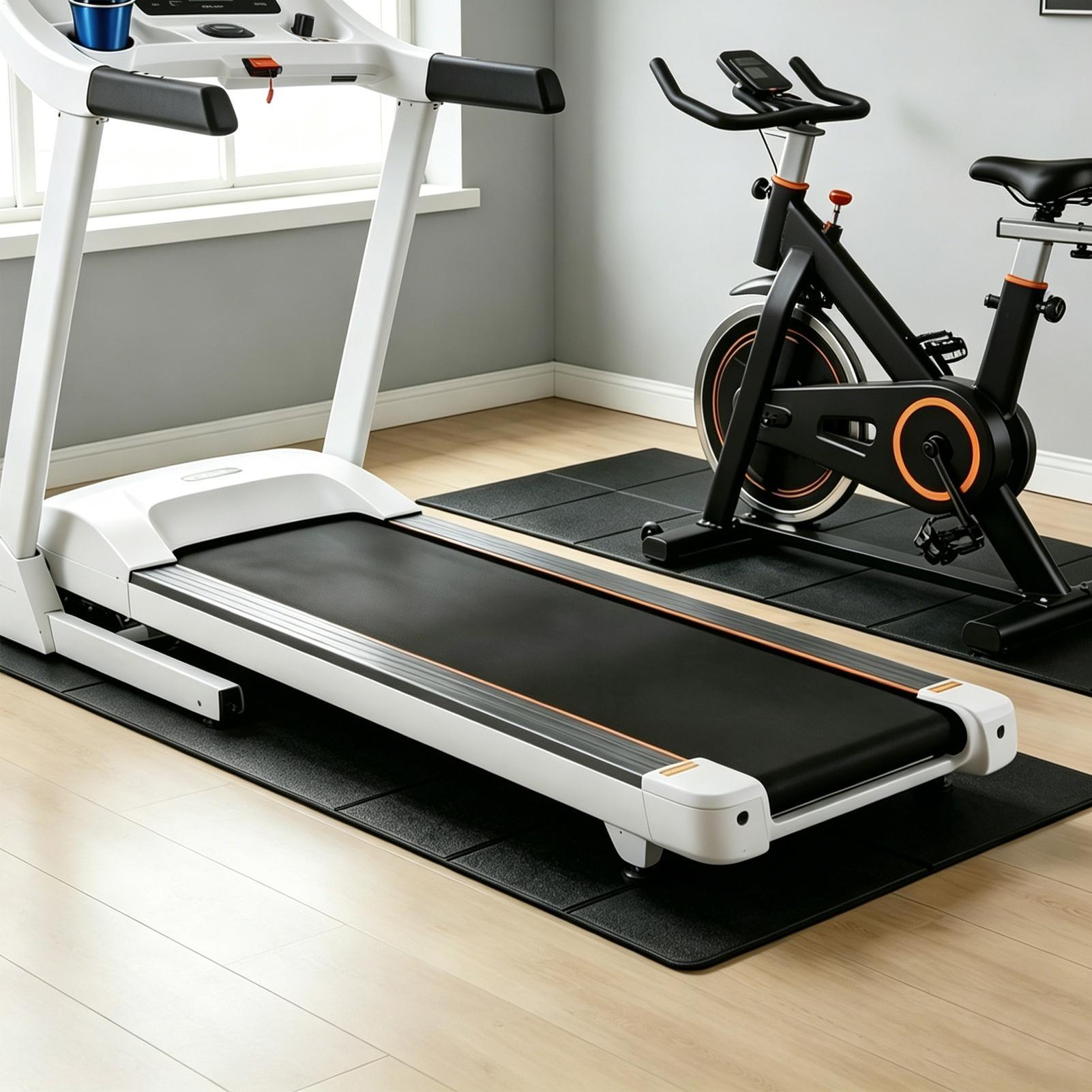 トレッドミルパッド床用ノンスリップ振動吸収防水トレッドミルフ - Home Gym Floor のレビューと価格
