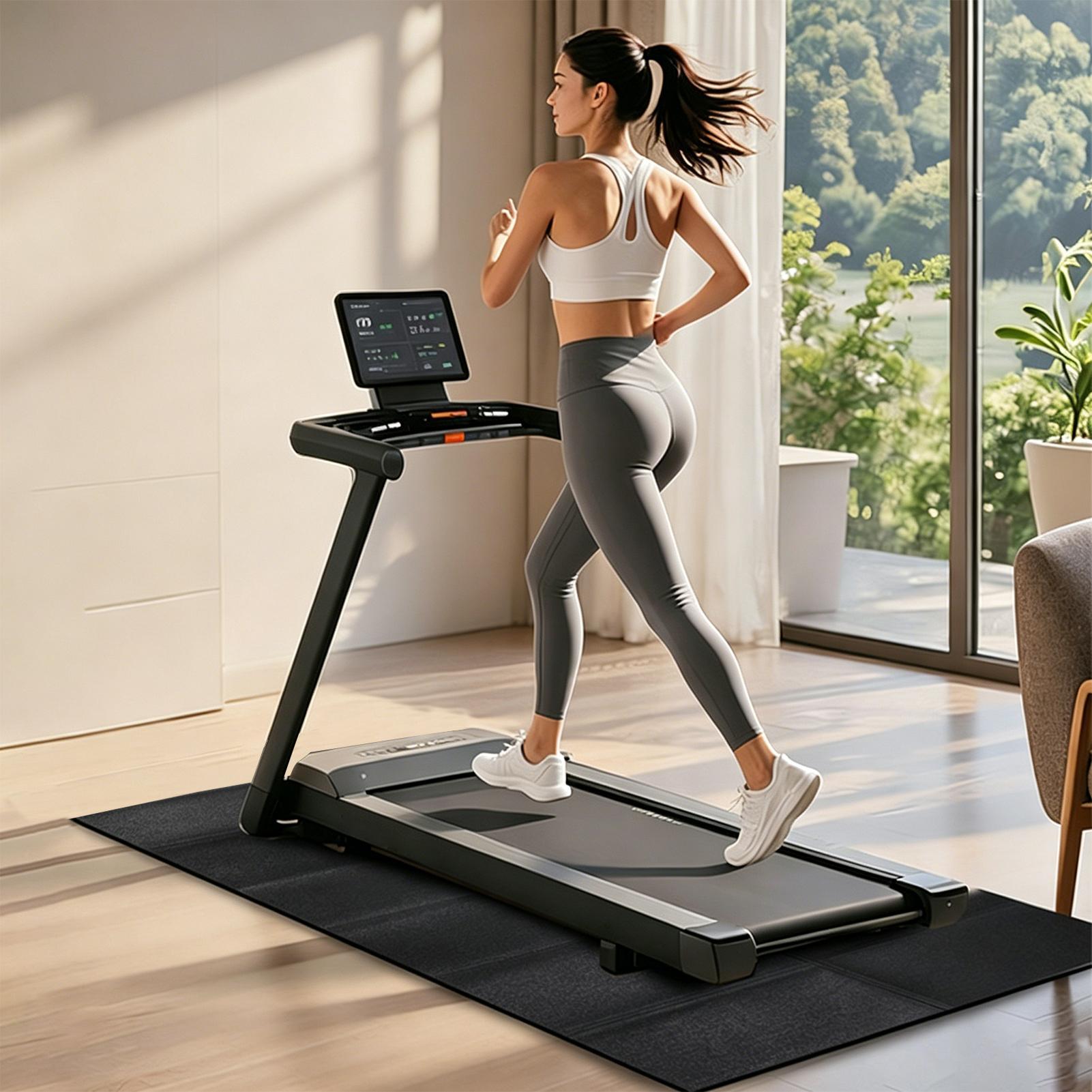 トレッドミルパッド床用ノンスリップ振動吸収防水トレッドミルフ - Home Gym Floor のレビューと価格