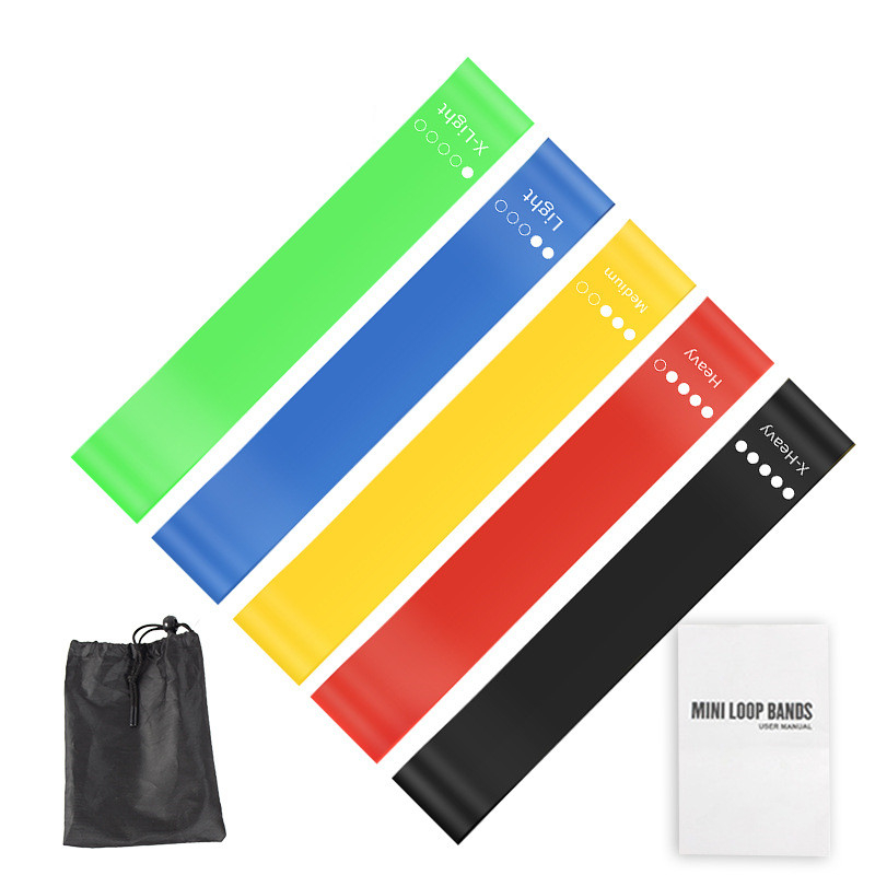 5本セット TPEレジスタンスバンドセット 収納バッグ＆マニ - Home Gym Kit のレビューと価格
