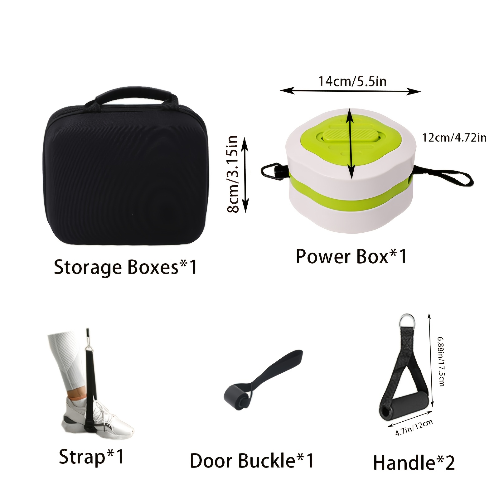 ポータブル格納式ケーブルトレーナーホームジムキット、ハンドル - Home Gym Kit のレビューと価格