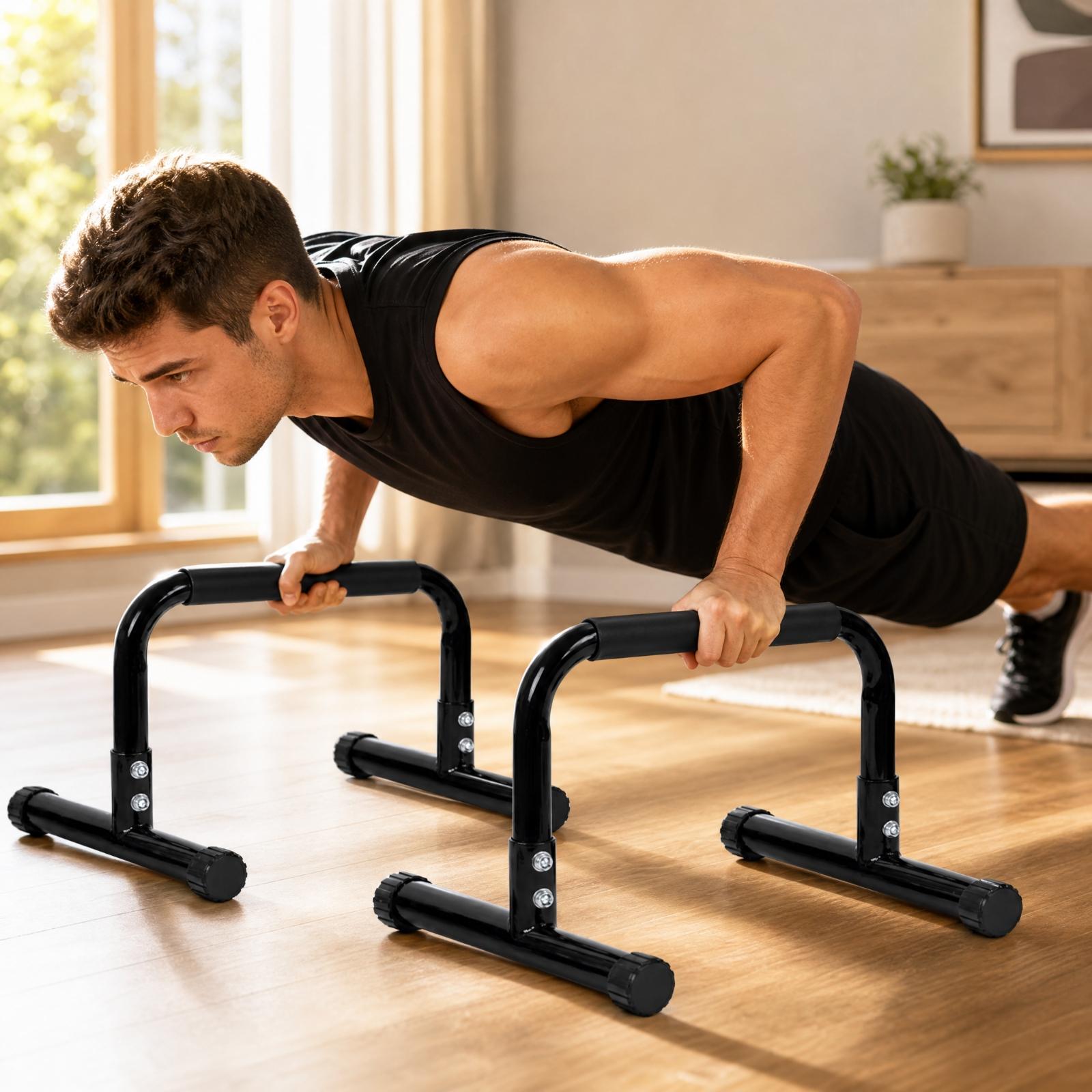 高さ調節可能な腕立て伏せサポートバー2本セット、パッド入りハ - Push Up Stand Bar のレビューと価格