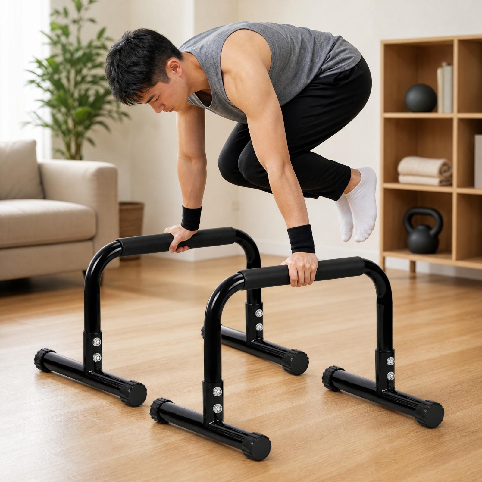 高さ調節可能な腕立て伏せサポートバー2本セット、パッド入りハ - Push Up Stand Bar のレビューと価格