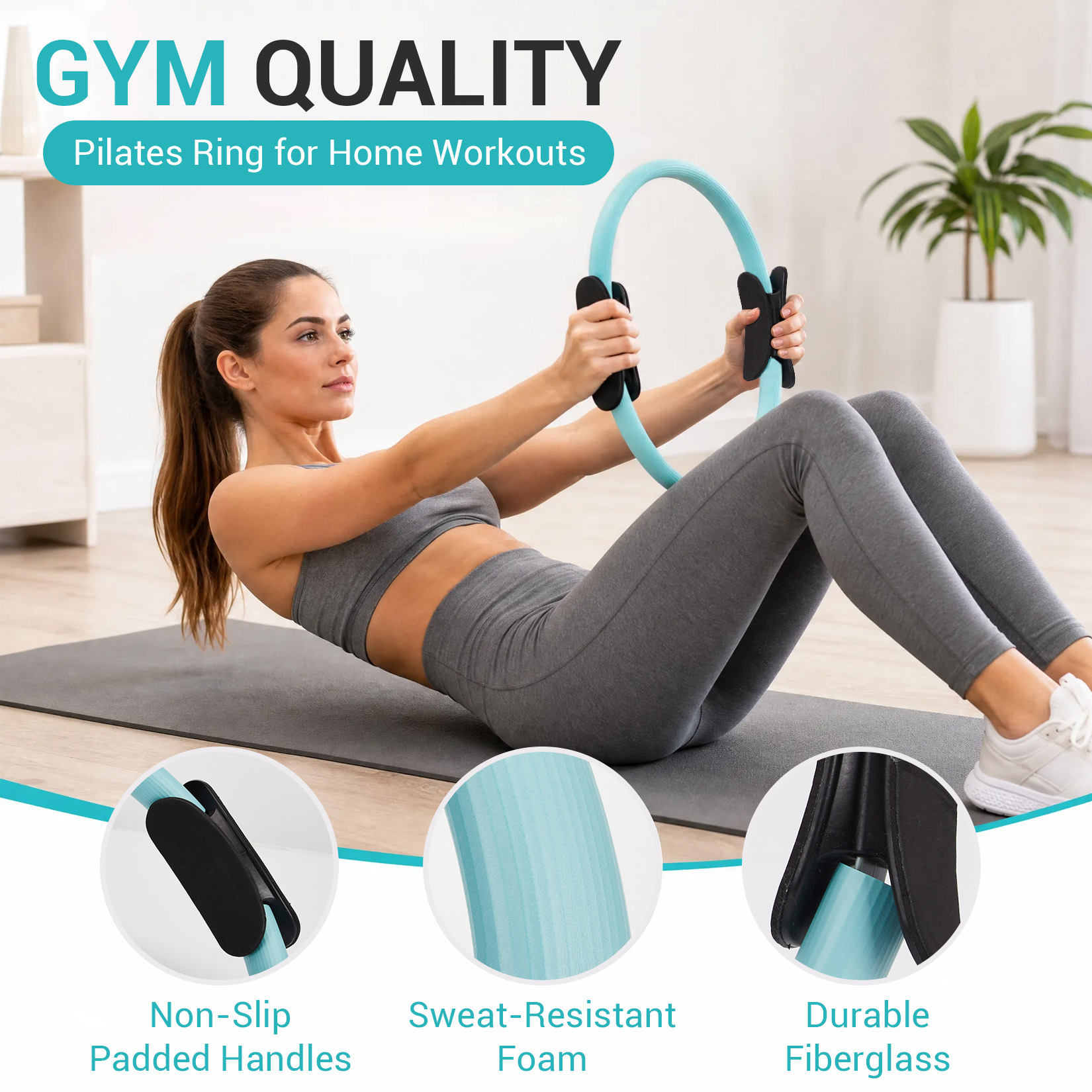 ピラティス トレーニングセット、6-in-1 ピラティスリン - Home Gym Kit のレビューと価格